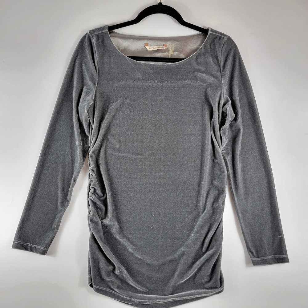 Soft Surroundings Velvet Long Sleeve Top, Size S